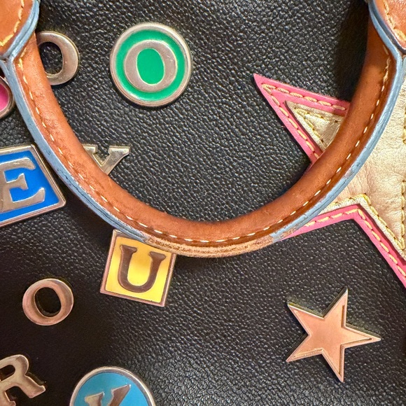 Dooney & Bourke Black Satchel with Multicolor Accents - Picture 8 of 11